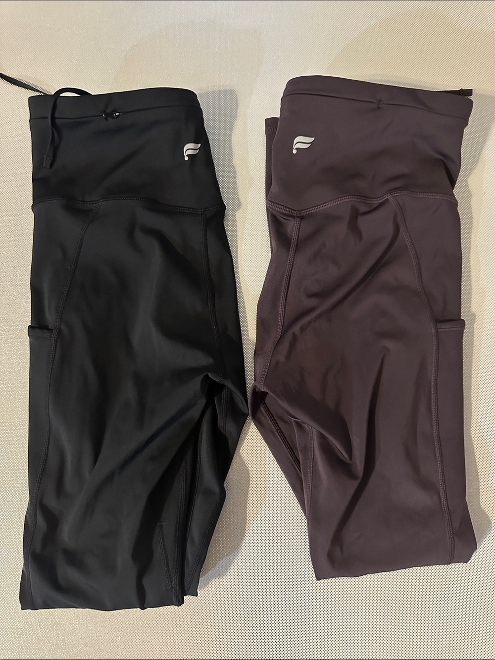 Fabletics Motion365+ Leggings in Black and Plum bundle